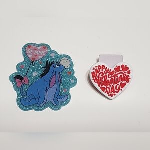 Acrylic‎ Flatback Donkey Valentine Focal Bead Pink Badge Clip Keychain Bag Clip